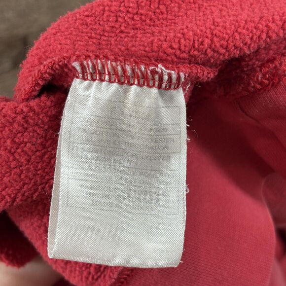 Nike Hoodie Men's Medium Red Swoosh Pullover Sweatshirt Center Swoosh Fleece - Picture 9 of 10